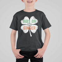 Funny St Patricks Day Dibs On The Ginger T Shirt For Kid Irish Redhead Shamrock