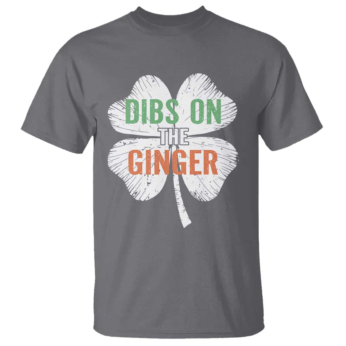 Funny St Patricks Day Dibs On The Ginger T Shirt Irish Redhead Shamrock