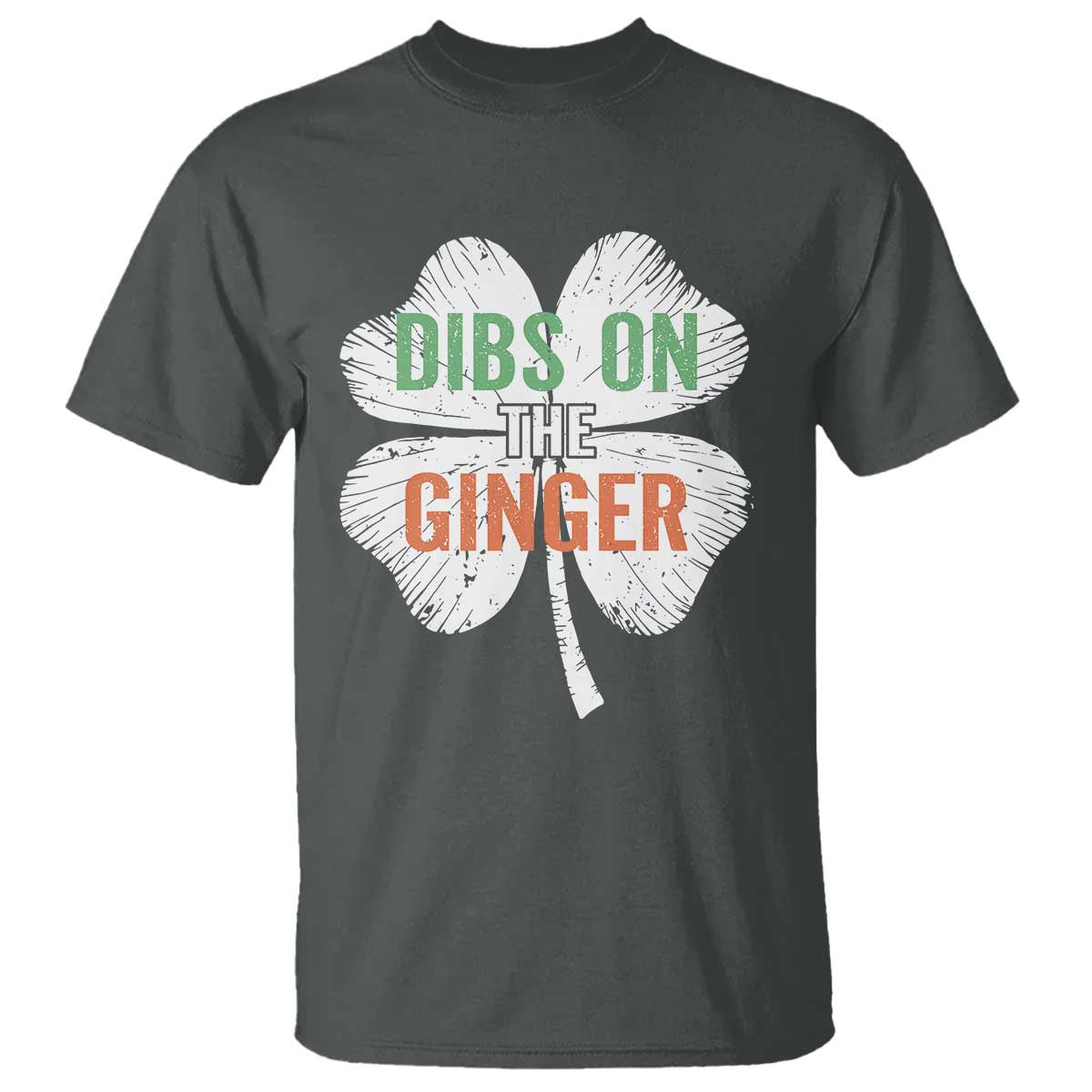 Funny St Patricks Day Dibs On The Ginger T Shirt Irish Redhead Shamrock