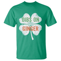 Funny St Patricks Day Dibs On The Ginger T Shirt Irish Redhead Shamrock
