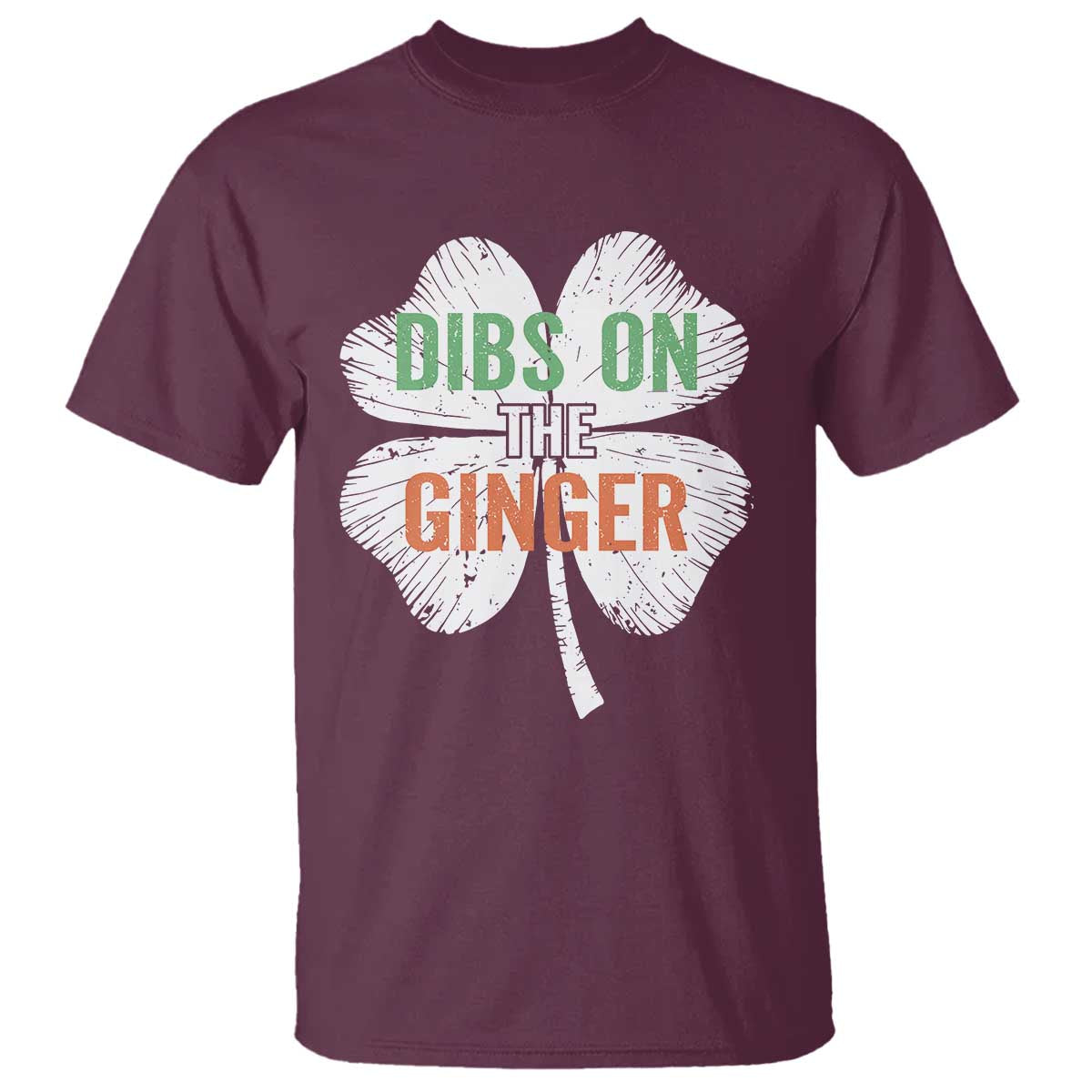 Funny St Patricks Day Dibs On The Ginger T Shirt Irish Redhead Shamrock
