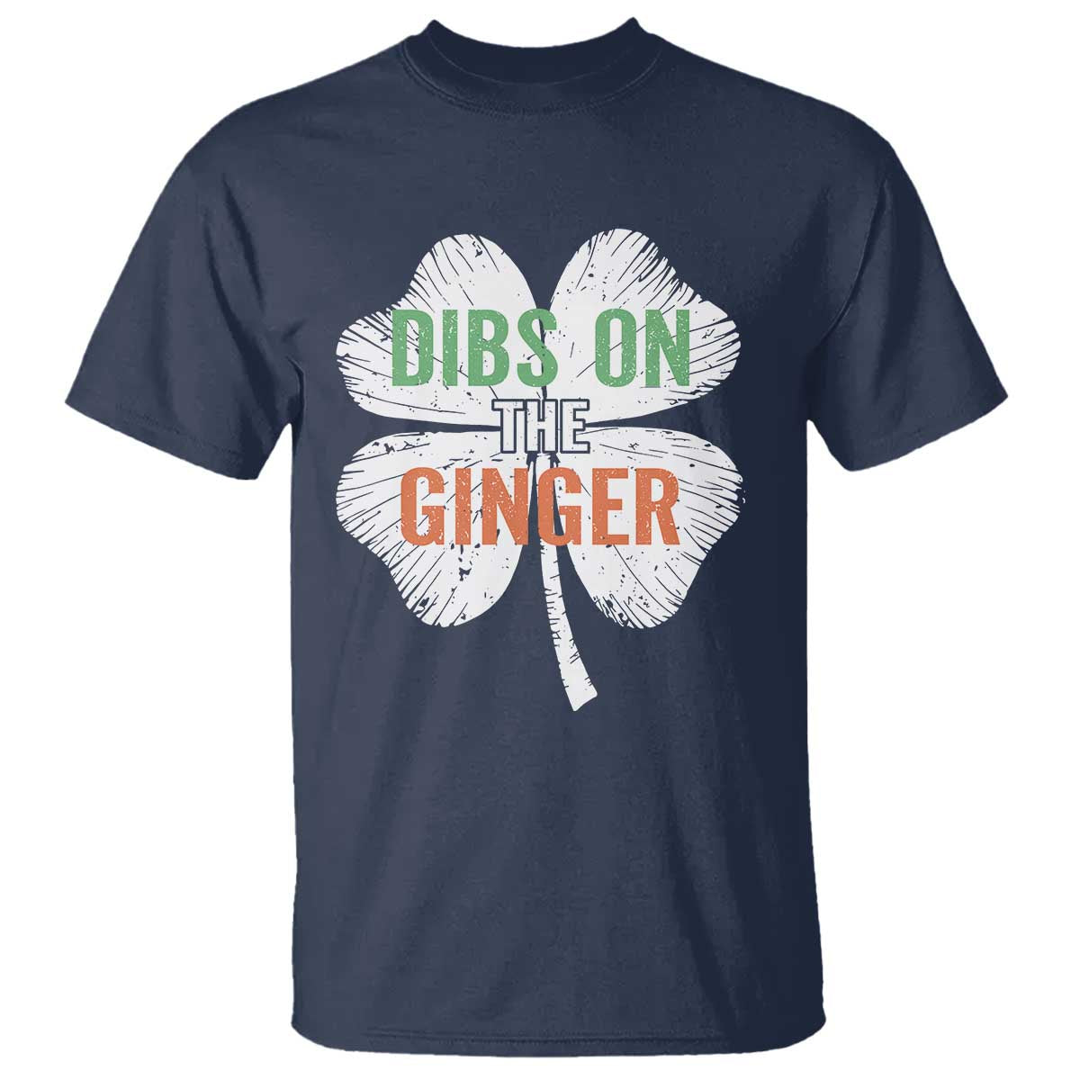 Funny St Patricks Day Dibs On The Ginger T Shirt Irish Redhead Shamrock