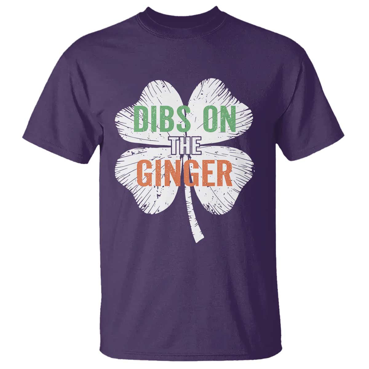 Funny St Patricks Day Dibs On The Ginger T Shirt Irish Redhead Shamrock