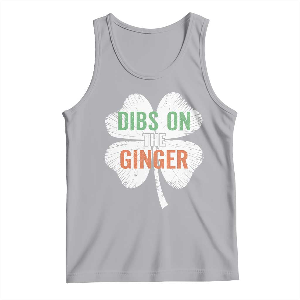 Funny St Patricks Day Dibs On The Ginger Tank Top Irish Redhead Shamrock