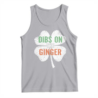 Funny St Patricks Day Dibs On The Ginger Tank Top Irish Redhead Shamrock