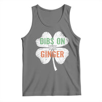 Funny St Patricks Day Dibs On The Ginger Tank Top Irish Redhead Shamrock