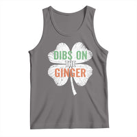 Funny St Patricks Day Dibs On The Ginger Tank Top Irish Redhead Shamrock