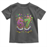 Funny 67 Mardi Gras Toddler T Shirt Six Seven Meme Carnival Hand Gesture
