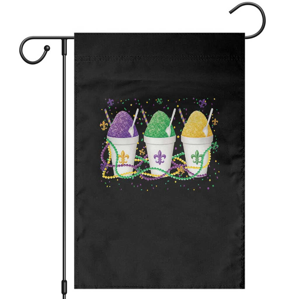 Funny Mardi Gras Snowballs Fat Tuesday Carnival Beads Garden Flag