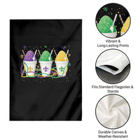 Funny Mardi Gras Snowballs Fat Tuesday Carnival Beads Garden Flag