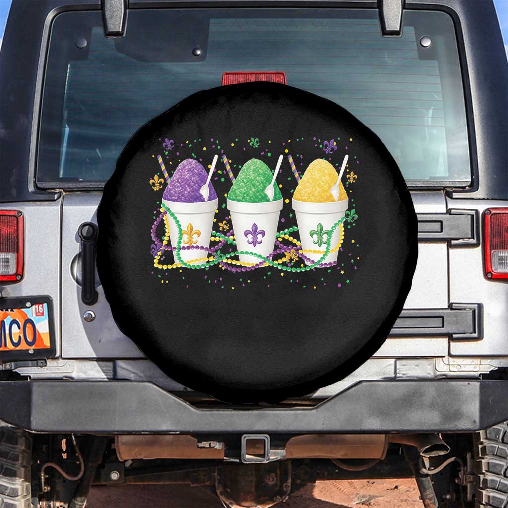 Funny Mardi Gras Snowballs Fat Tuesday Carnival Beads Spare Tire Cover
