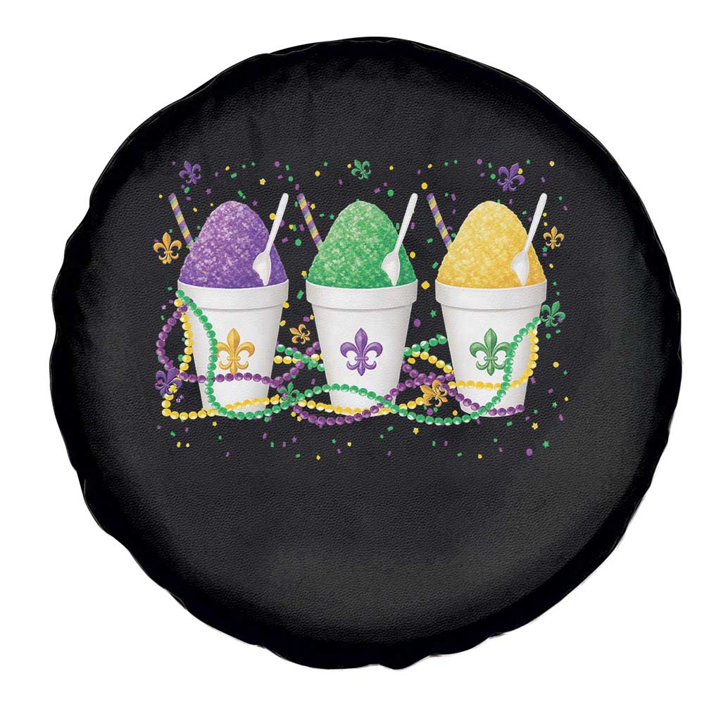Funny Mardi Gras Snowballs Fat Tuesday Carnival Beads Spare Tire Cover