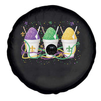 Funny Mardi Gras Snowballs Fat Tuesday Carnival Beads Spare Tire Cover