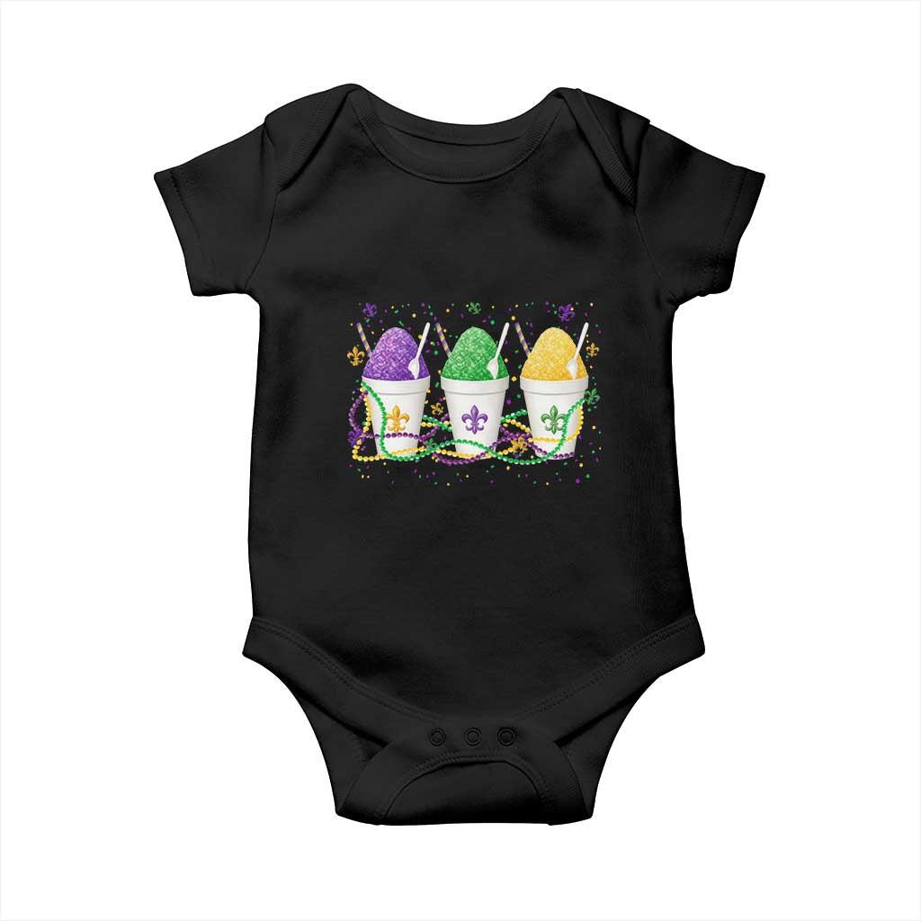 Funny Mardi Gras Snowballs Fat Tuesday Carnival Beads Baby Onesie