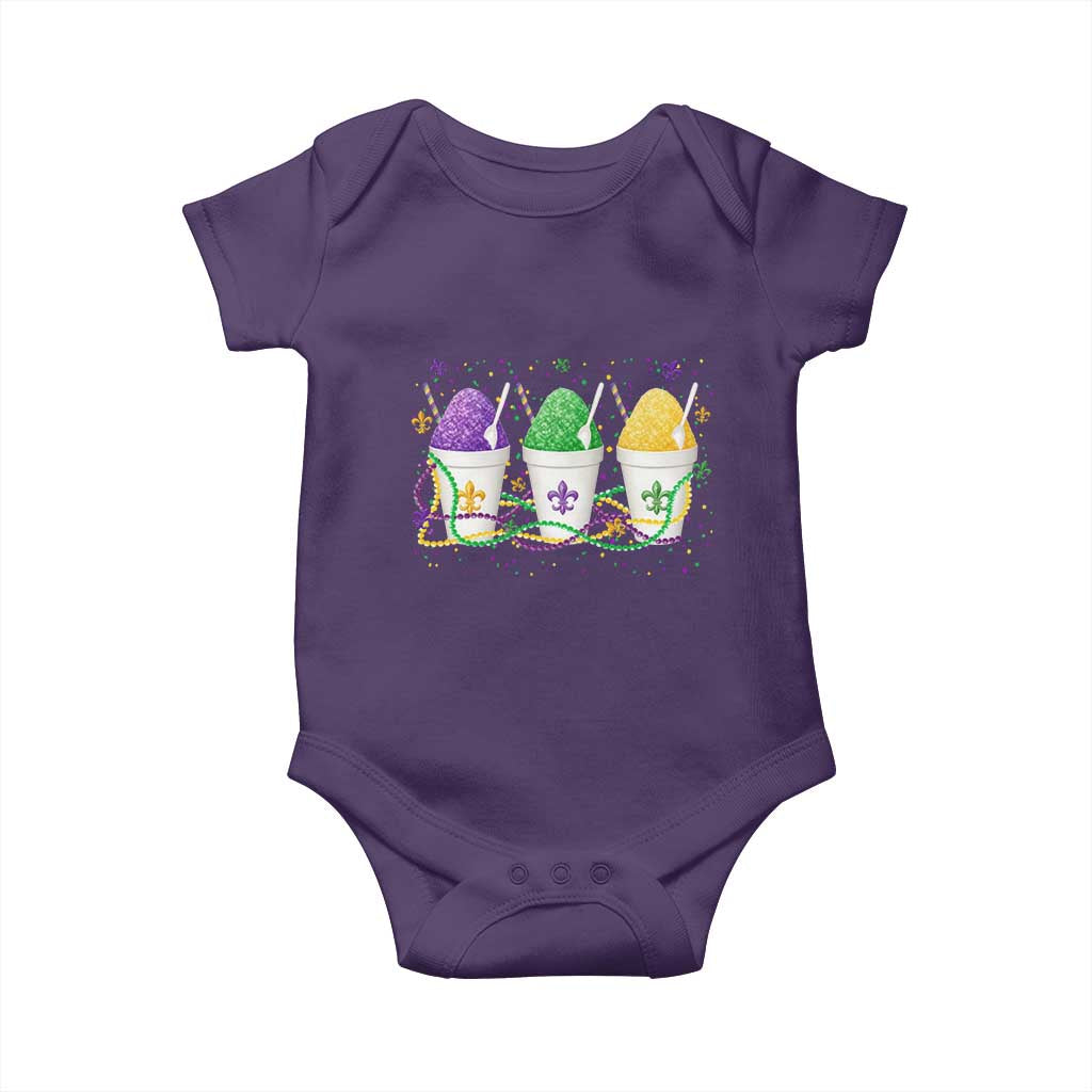 Funny Mardi Gras Snowballs Fat Tuesday Carnival Beads Baby Onesie