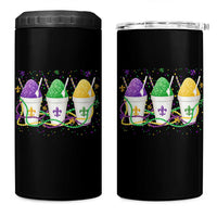 Funny Mardi Gras Snowballs Fat Tuesday Carnival Beads 4 in 1 Can Cooler Tumbler