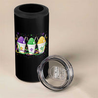 Funny Mardi Gras Snowballs Fat Tuesday Carnival Beads 4 in 1 Can Cooler Tumbler
