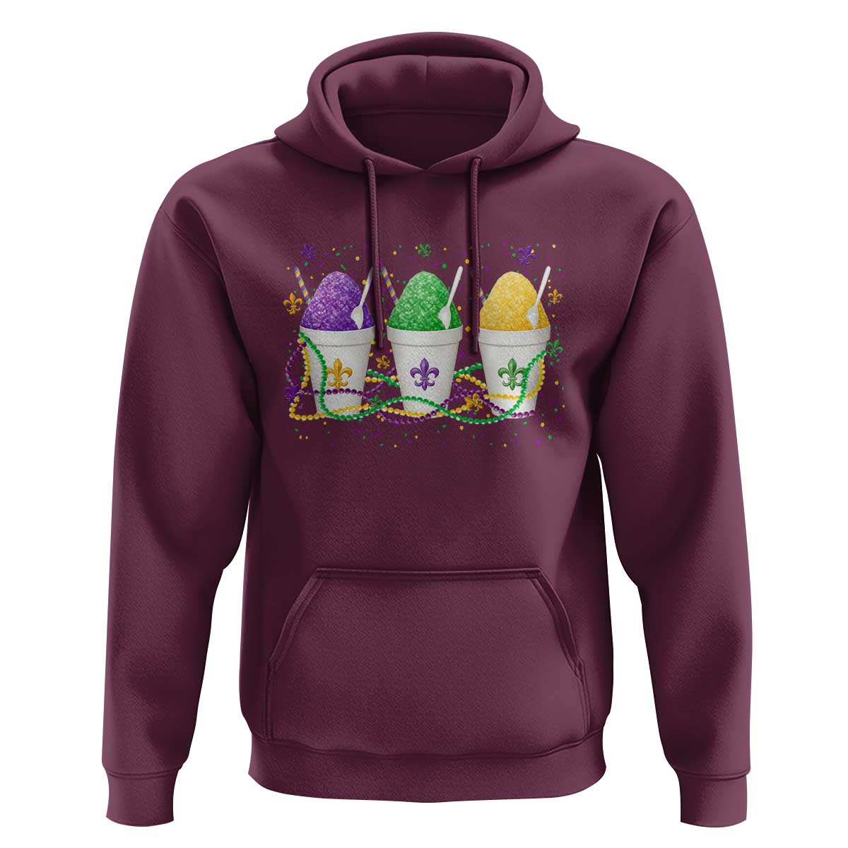 Funny Mardi Gras Snowballs Fat Tuesday Carnival Beads Hoodie