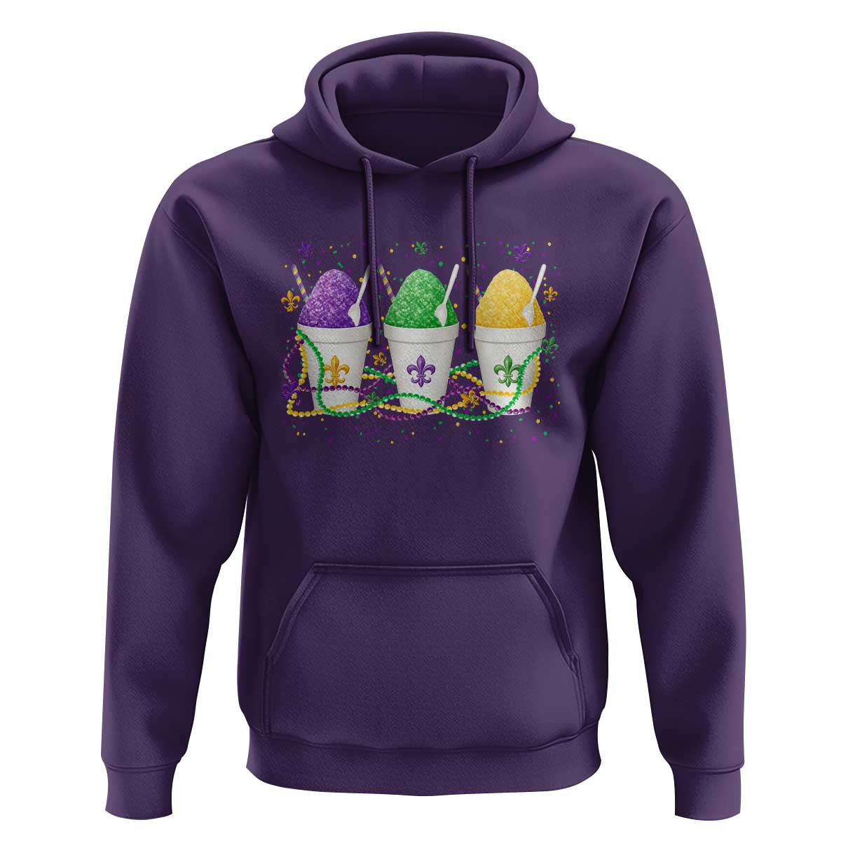 Funny Mardi Gras Snowballs Fat Tuesday Carnival Beads Hoodie