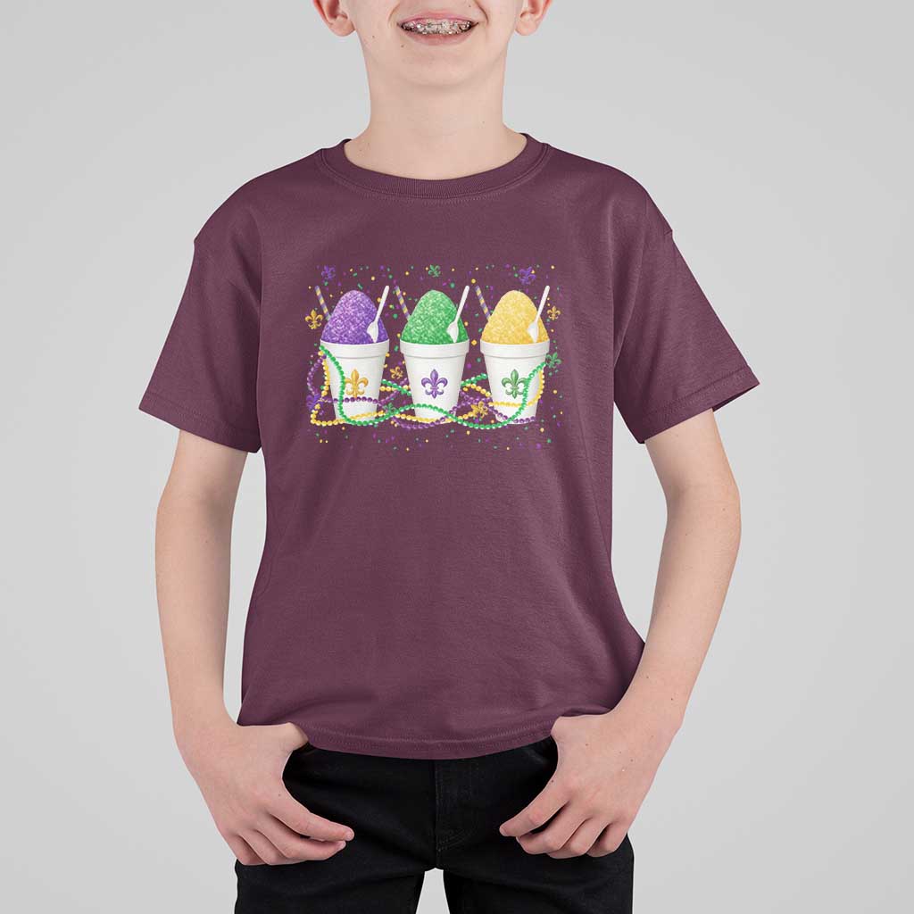 Funny Mardi Gras Snowballs Fat Tuesday Carnival Beads T Shirt For Kid