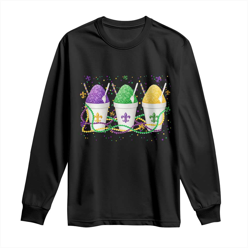Funny Mardi Gras Snowballs Fat Tuesday Carnival Beads Long Sleeve Shirt