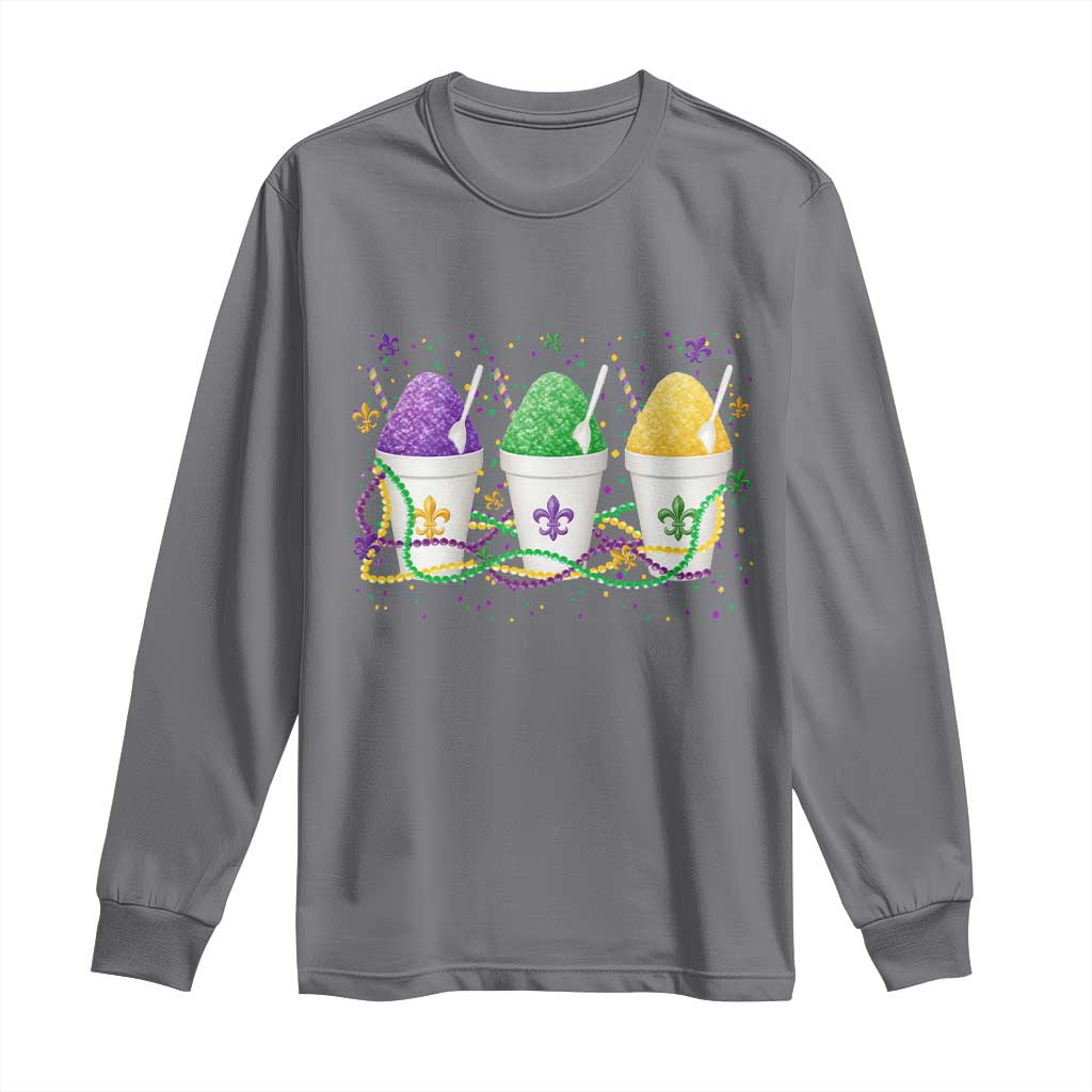 Funny Mardi Gras Snowballs Fat Tuesday Carnival Beads Long Sleeve Shirt