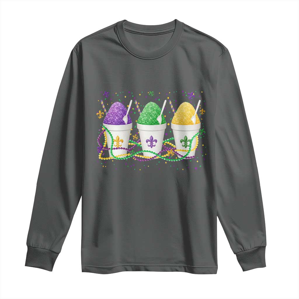 Funny Mardi Gras Snowballs Fat Tuesday Carnival Beads Long Sleeve Shirt