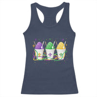 Funny Mardi Gras Snowballs Fat Tuesday Carnival Beads Racerback Tank Top