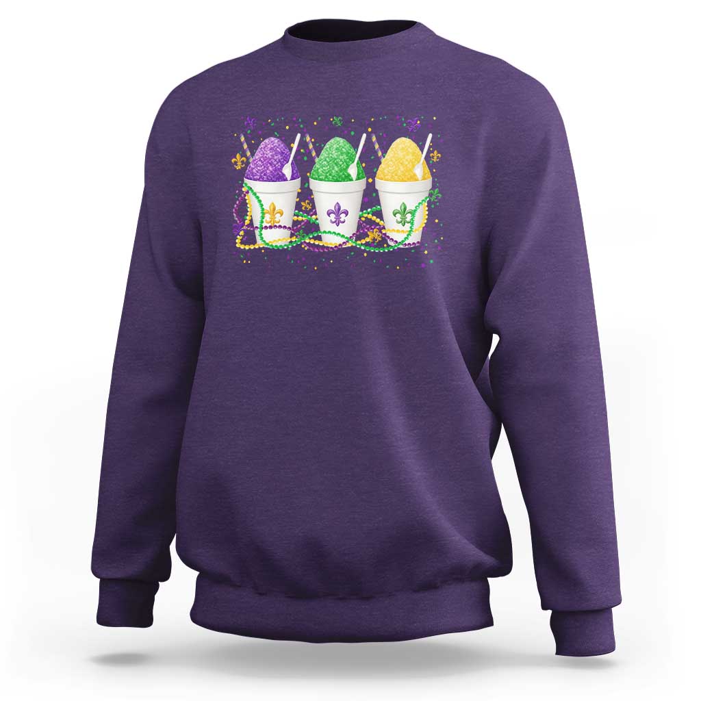 Funny Mardi Gras Snowballs Fat Tuesday Carnival Beads Sweatshirt