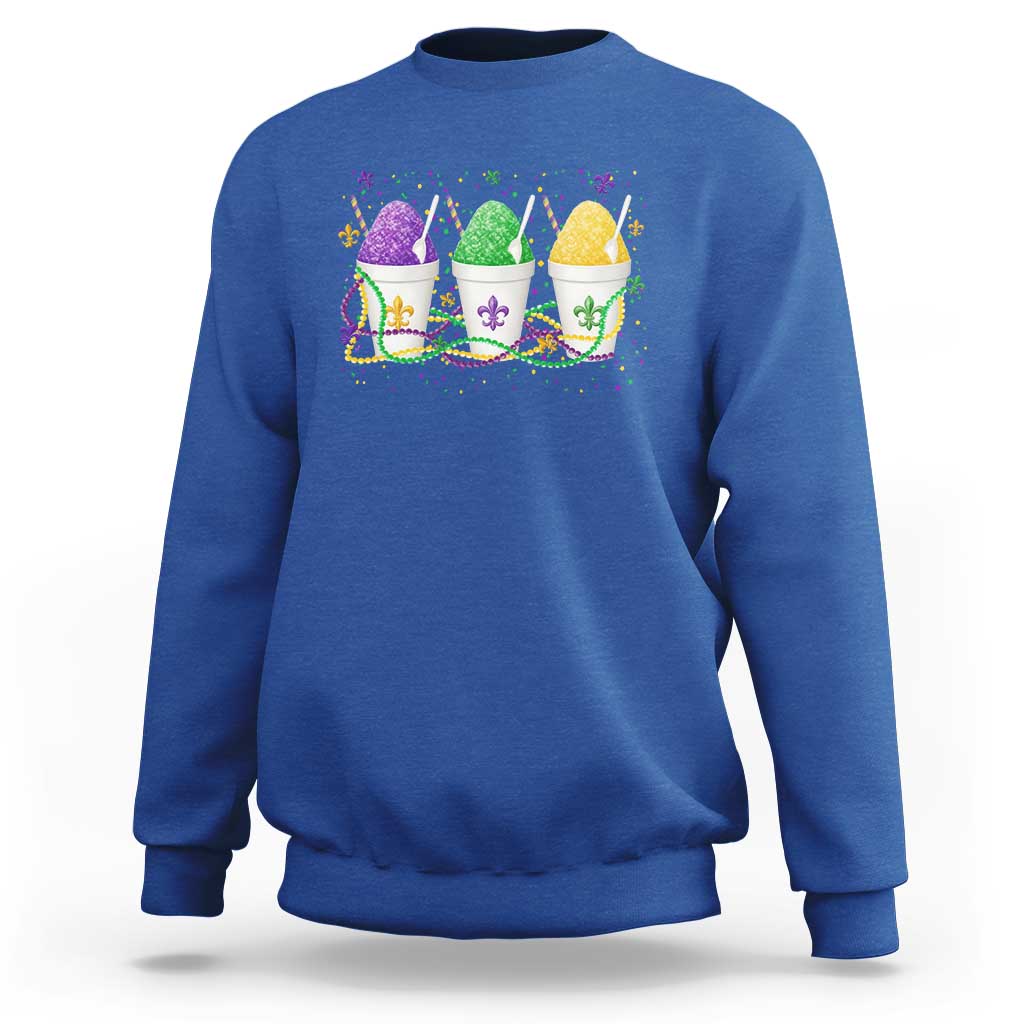 Funny Mardi Gras Snowballs Fat Tuesday Carnival Beads Sweatshirt
