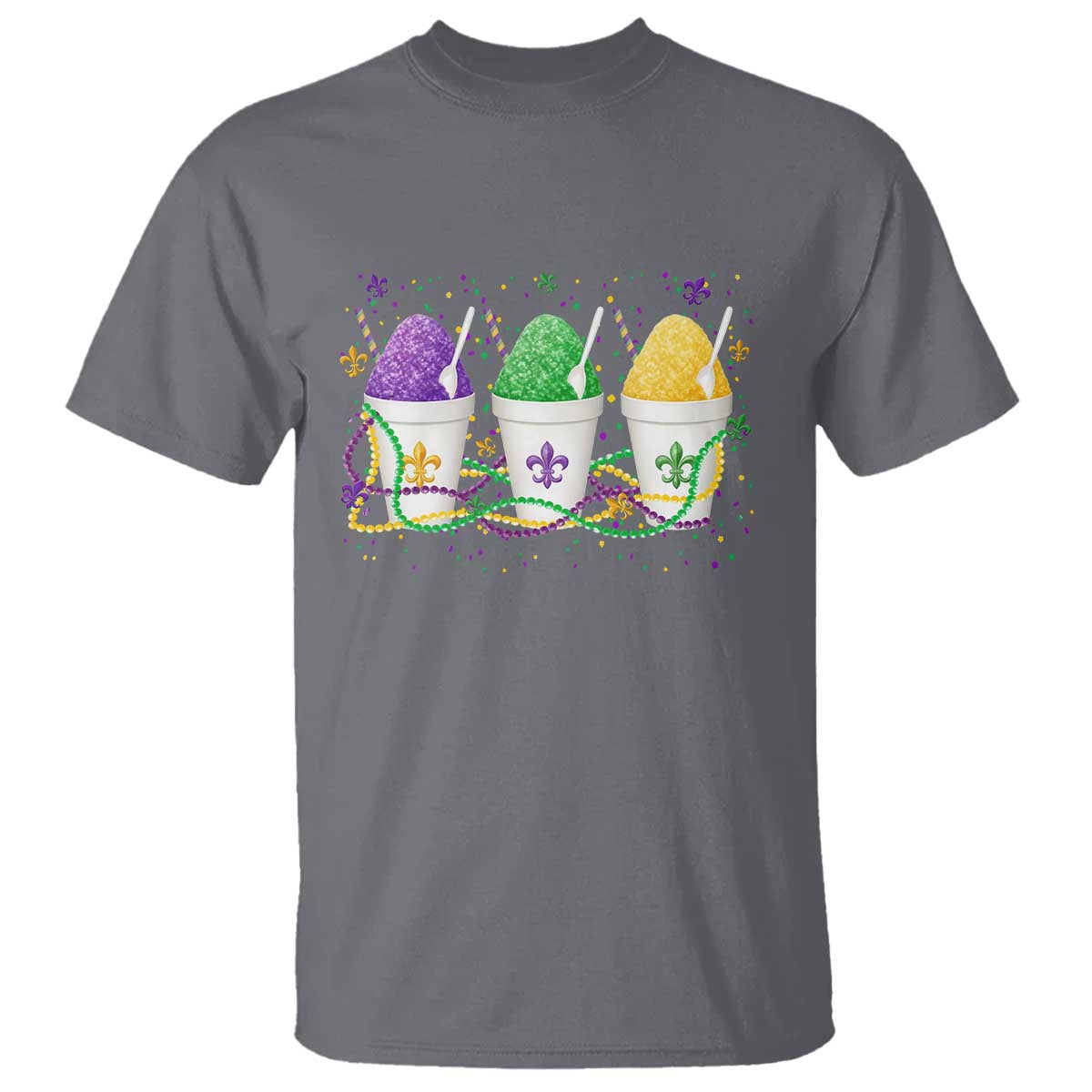 Funny Mardi Gras Snowballs Fat Tuesday Carnival Beads T Shirt