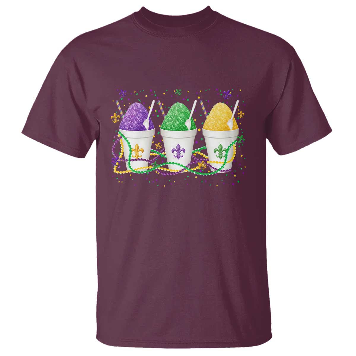 Funny Mardi Gras Snowballs Fat Tuesday Carnival Beads T Shirt