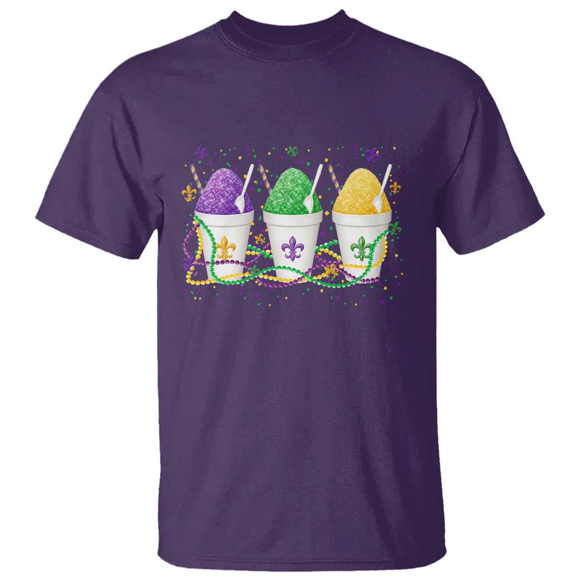 Funny Mardi Gras Snowballs Fat Tuesday Carnival Beads T Shirt