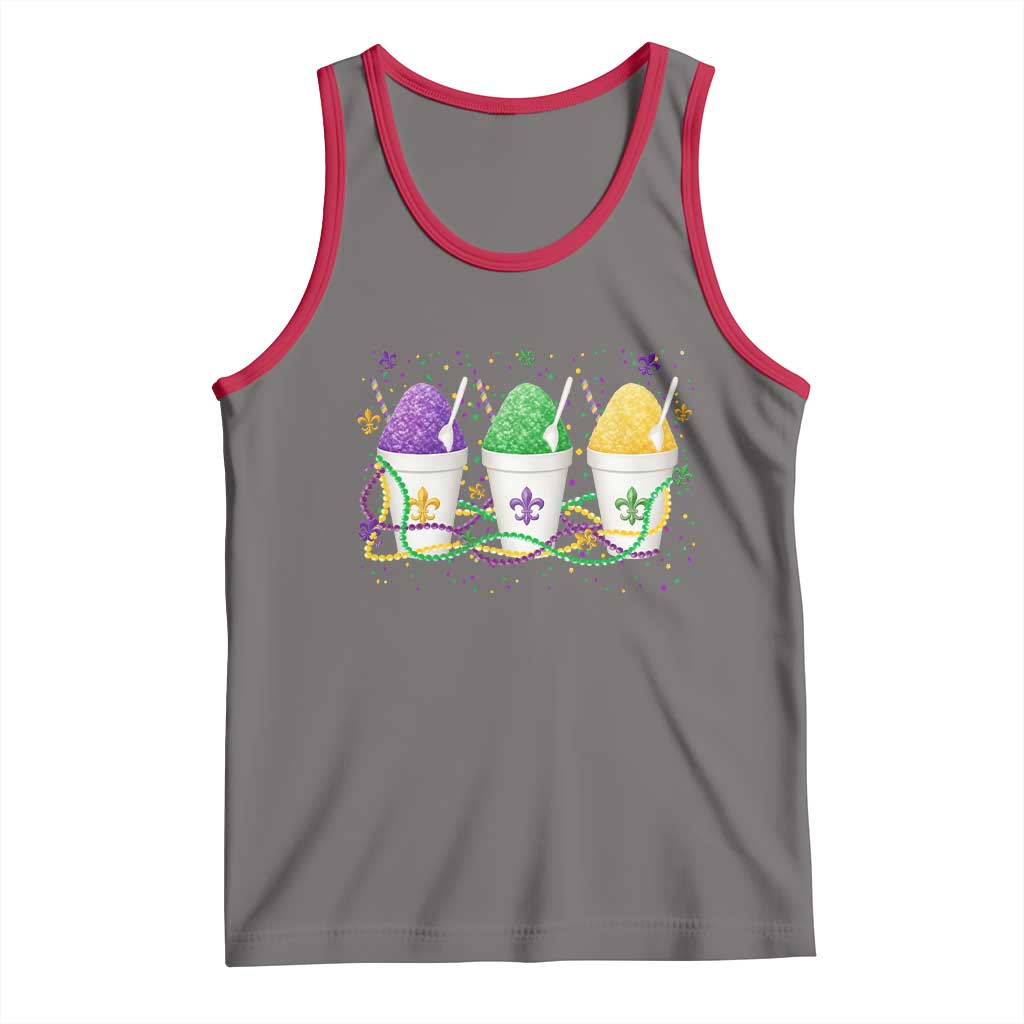 Funny Mardi Gras Snowballs Fat Tuesday Carnival Beads Tank Top
