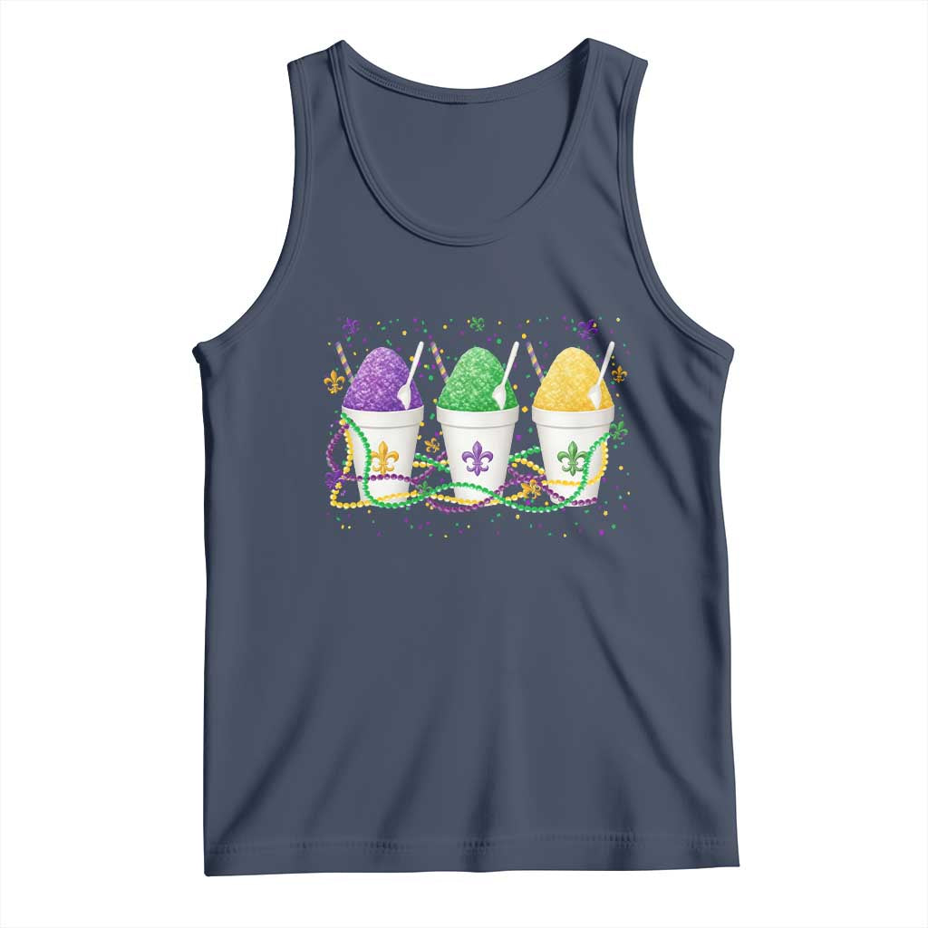 Funny Mardi Gras Snowballs Fat Tuesday Carnival Beads Tank Top