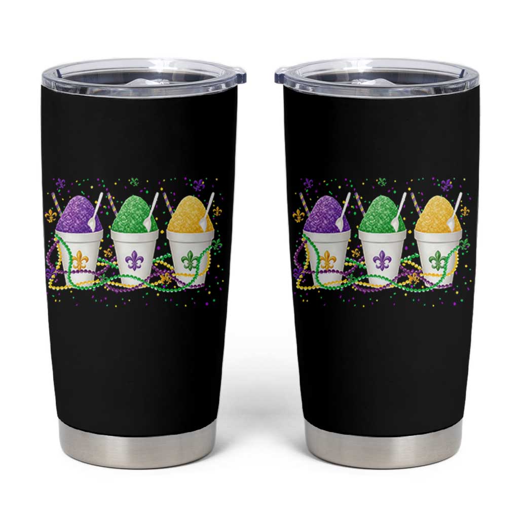 Funny Mardi Gras Snowballs Fat Tuesday Carnival Beads Tumbler Cup