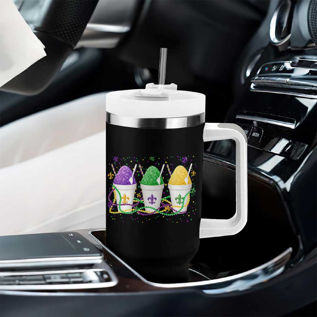 Funny Mardi Gras Snowballs Fat Tuesday Carnival Beads Tumbler With Handle