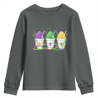 Funny Mardi Gras Snowballs Fat Tuesday Carnival Beads Youth Sweatshirt
