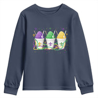 Funny Mardi Gras Snowballs Fat Tuesday Carnival Beads Youth Sweatshirt
