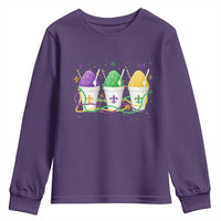 Funny Mardi Gras Snowballs Fat Tuesday Carnival Beads Youth Sweatshirt
