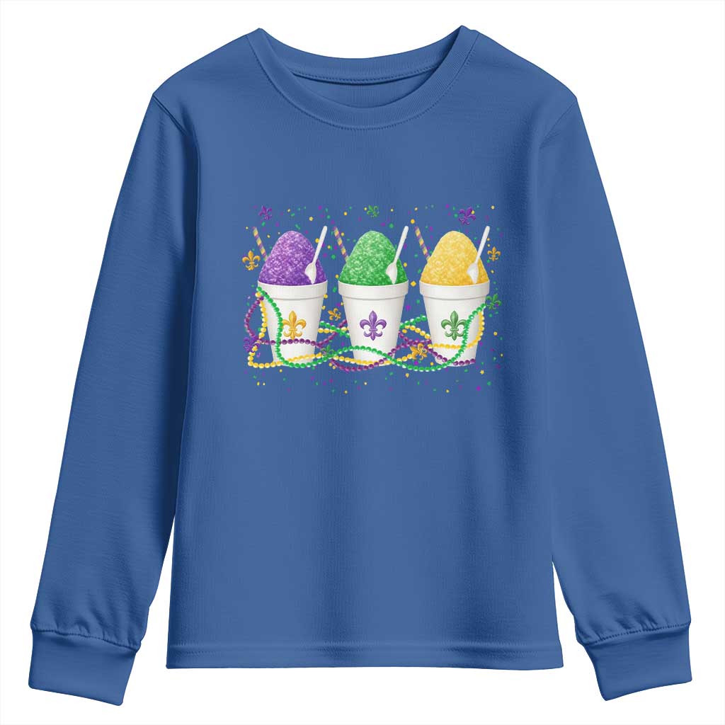 Funny Mardi Gras Snowballs Fat Tuesday Carnival Beads Youth Sweatshirt