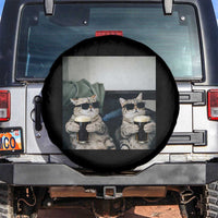 Funny Cat Drinking Irish Stout Beer Spare Tire Cover Black Beer and Cat Lovers