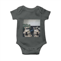 Funny Cat Drinking Irish Stout Beer Baby Onesie Black Beer and Cat Lovers