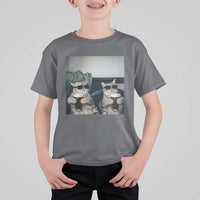 Funny Cat Drinking Irish Stout Beer T Shirt For Kid Black Beer and Cat Lovers