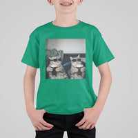 Funny Cat Drinking Irish Stout Beer T Shirt For Kid Black Beer and Cat Lovers