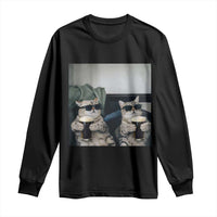 Funny Cat Drinking Irish Stout Beer Long Sleeve Shirt Black Beer and Cat Lovers