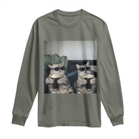 Funny Cat Drinking Irish Stout Beer Long Sleeve Shirt Black Beer and Cat Lovers