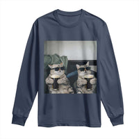 Funny Cat Drinking Irish Stout Beer Long Sleeve Shirt Black Beer and Cat Lovers
