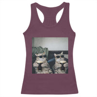 Funny Cat Drinking Irish Stout Beer Racerback Tank Top Black Beer and Cat Lovers
