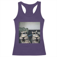 Funny Cat Drinking Irish Stout Beer Racerback Tank Top Black Beer and Cat Lovers